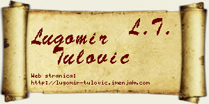 Lugomir Tulović vizit kartica